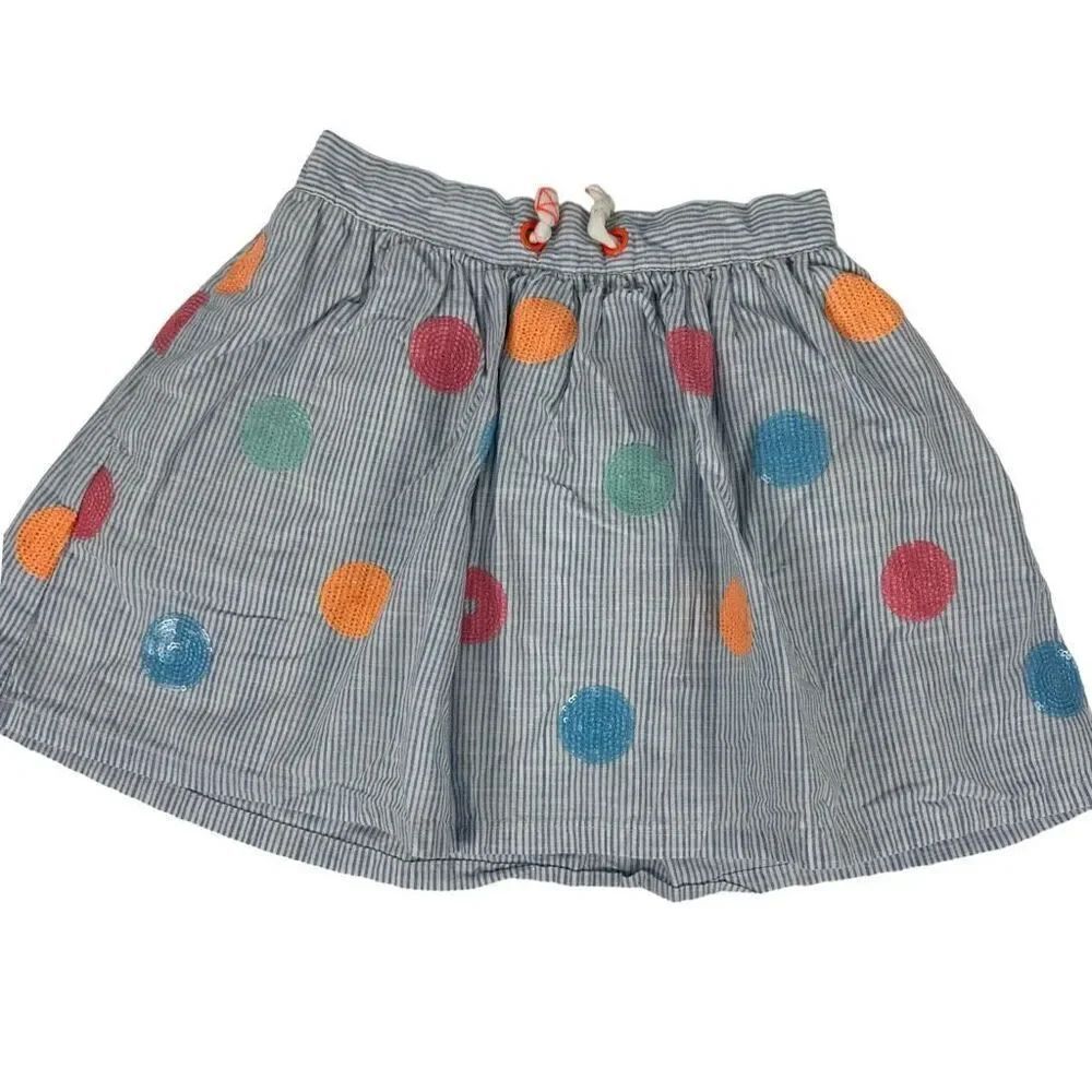 Cat & Jack Girls Striped Sequin Dotted Skirt Size Medium